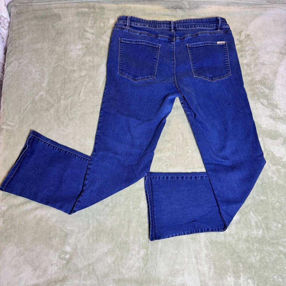 White House Black Market The Skinny Boot Jeans Dark Wash Stretch Size 14 - Picture 2 of 12